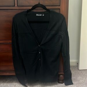 COPY - NY & Co. Women’s Black Cardigan Stretchy and Professional with buttons
